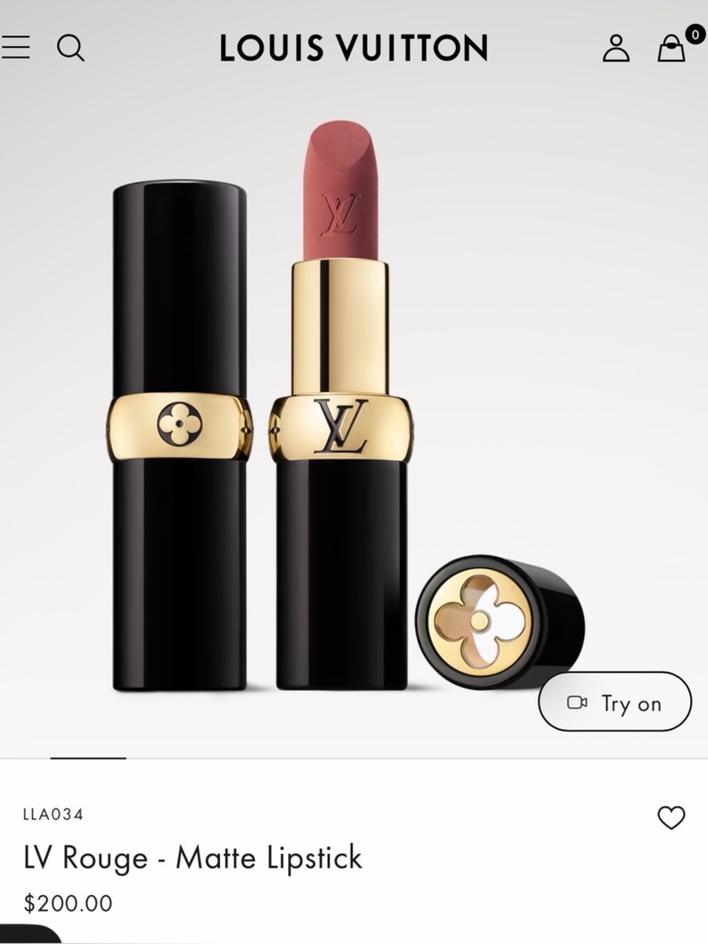 Louis Vuitton Matte Lipstick — 109